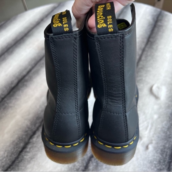 Dr Martens 1460 Black Napa Leather Lace Up Combat Boots - Picture 6 of 8